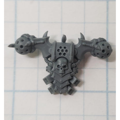 40K Chaos Space Marine Bits Legionary Backpack w Skull #136