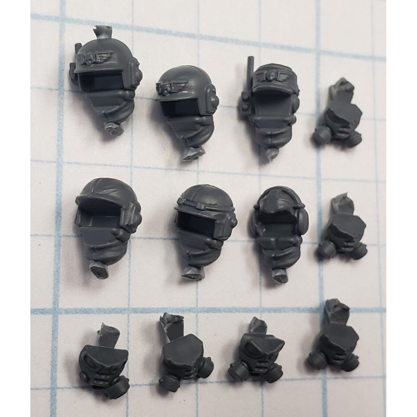 40k Astra Militarum Bits Cadian Upgrade Rebreather Mask Head S08