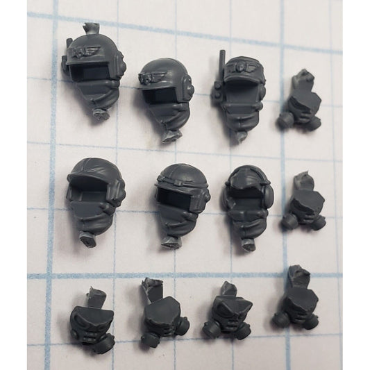 40k Astra Militarum Bits Cadian Upgrade Rebreather Mask Head S08