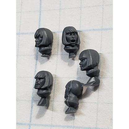 40K Adeptus Sororitas Bits Battle Sister Squad Bare Female Head x5 A147