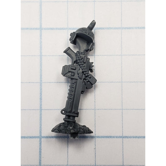 40k Astra Militarum Bits Cadian Upgrade Helmet & Lasgun Grave Marker
